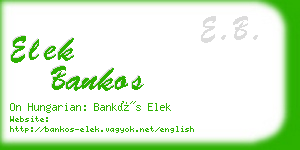elek bankos business card